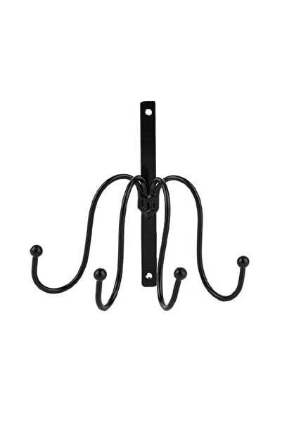 Generic Bathroom Robe Hook Wall Hanger Black 15.5x6x14cm