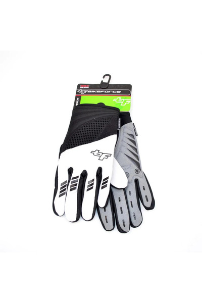 BikeForce Mănuși pentru călăreț albe XL