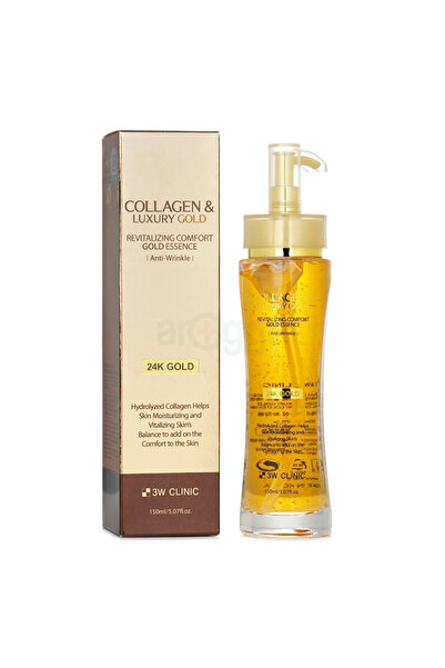 3W CLINIC خلاصة الكولاجين والذهب عيار 24 قيراطًا لتجديد البشرة ومكافحة التجاعيد