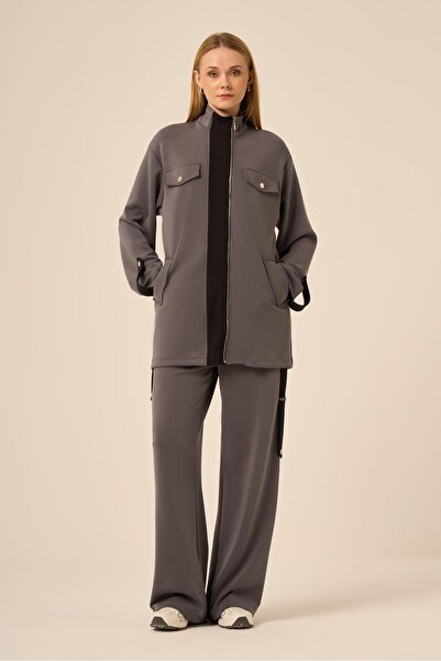 FTZ WOMEN Women's Two-Piece Suit Smoked Black 31288