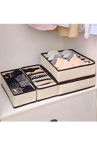 Generic صندوق تخزين ملابس داخلية قابل للطي 4 في 1