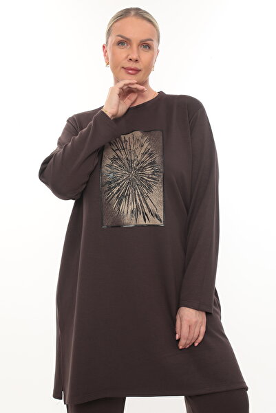 QRUVAZE BÜYÜK BEDEN.MODAL TUNİKLİ TAKIM