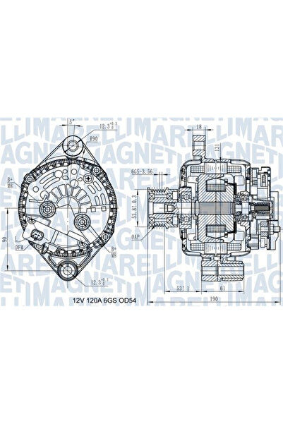 MAGNETI MARELLI Generator / Alternator Opel Astra H
