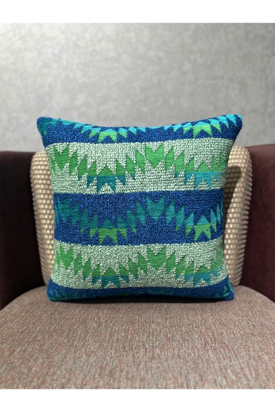 Fabricland Talia Keten Dokuma Geçişli Exclusive Kare KIRLENT KILIFI (Çift Tar...