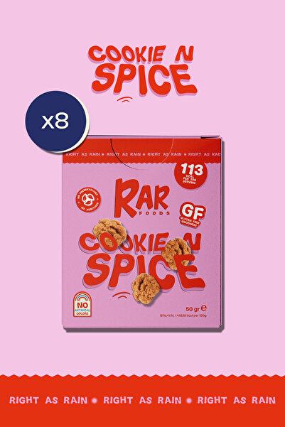 RAR FOODS Cookie & Spice - 50 gr X 8 Adet