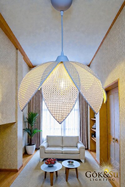 Göksu Lighting Rattan Lotus Model Avize Modern Avize Bohem Avize Salon Avize ...
