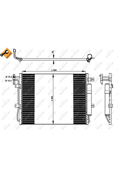 NRF Condensator Climatizare Land Rover Discovery 4/Range Rover Sport 1