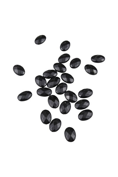 Serhat Aksesuar ve El İşçilik إكسسوار حجر خرز أسود بيضاوي الشكل بنمط منقوش وم...