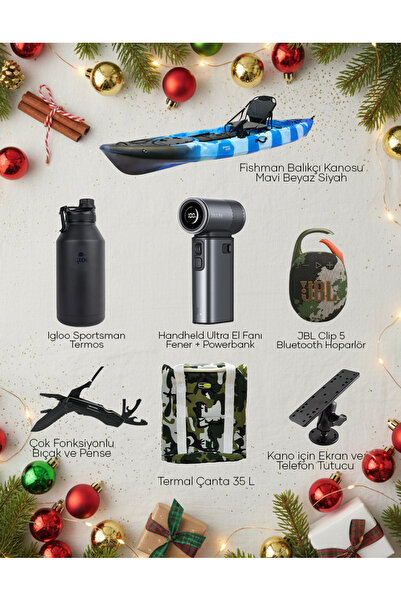 Greenmall Balıkçı Seti Mavi Beyaz Siyah