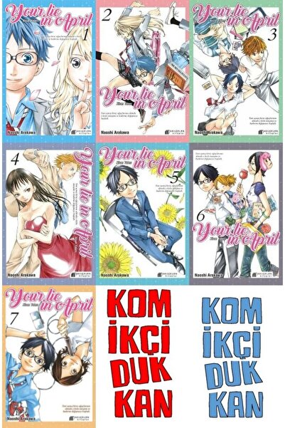 Akıl Çelen Kitaplar Your Lie in April – Nisan Yalanı 1-2-3-4-5-6-7 manga seti...