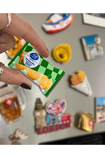 Magnet مغناطيس ثلاجة تذكاري لوزين خبز البرجر بالسمسم – تصميم مستوحى من عبوة الخبز الشهيرة