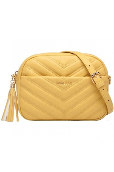 Miss Lulu Shoulder Bag, Matte Leather, Yellow