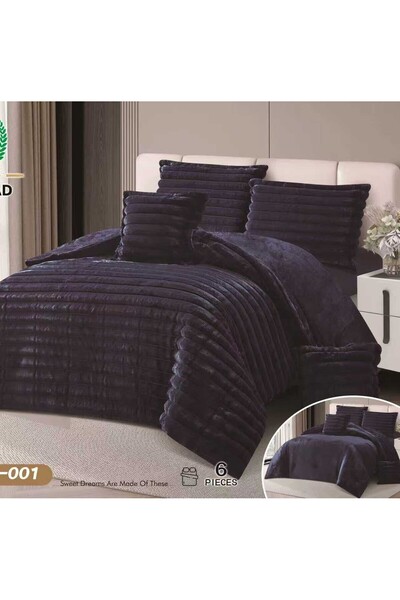 alzawia مفرش نفرين شتوي 6قطع فرو ارنب