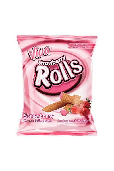VİVA Rulouri cu căpșuni – Gustări cu cremă de căpșuni 100g
