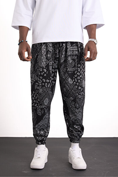 Superbluemexico Unisex Original Design Patterned Casual Jacquard Trousers