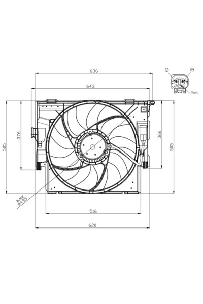 NRF Ventilator Radiator Bmw 1/2/3