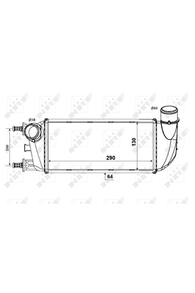 NRF Intercooler Compresor Fiat 500 Ford Ka