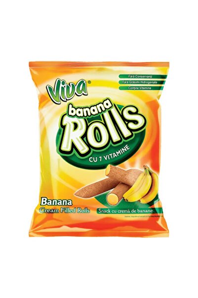 VİVA Rulouri cu banane – Gustări cu cremă de banane 100g