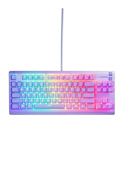 SteelSeries Apex 3 TKL RGB 10-Zone USB Gaming Keyboard - Lavender