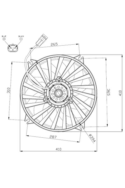 NRF Ventilator/Radiator Citroen Berlingo Multispace/C4 2/C4 Grand Picasso 1 P...