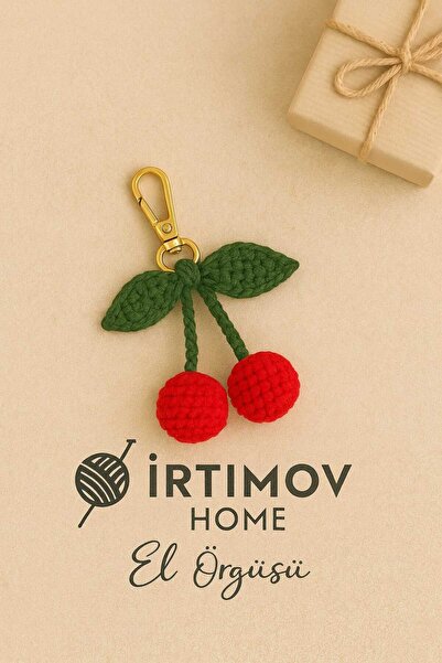 Handmade Handmade Amigurumi Cherry Keychain and Bag Charm