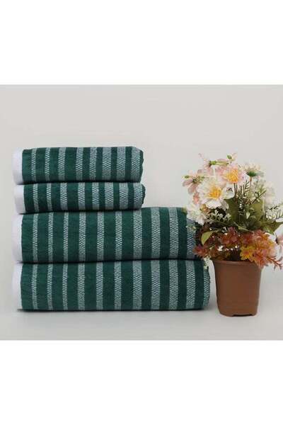 Generic طقم مناشف وايت روز أواسيس مكون من 4 قطع - 450 غرام/متر مربع - 100% قط...