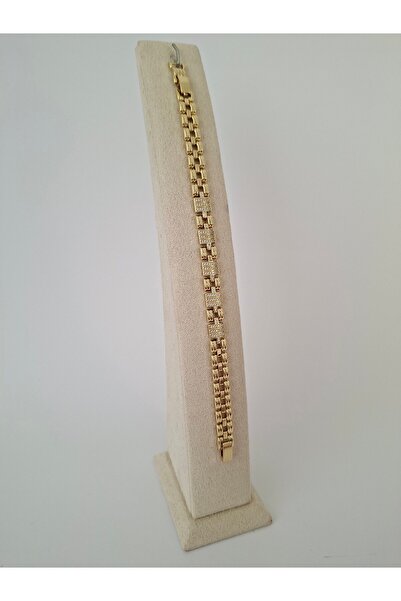 LOREN DESIGN سوار XUPING VIP - سوار ذهبي اللون مرصع بأحجار الزركون من تصميم ا...