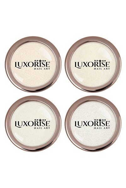 LUXORISE Set of 4 Chrome Moonlight Nail Pigments