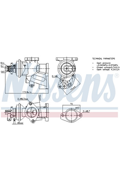 Nissens Supapa Egr Opel Combo Autoutilitara/Limuzina Spatioasa/Combo