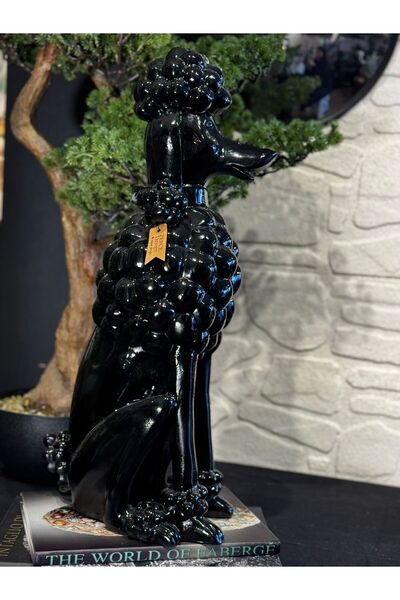zepce design Siyah Köpek Heykel