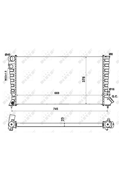 NRF Radiator Racire Motor Citroen Berlingo / Berlingo First Microbus/Xsara Pe...