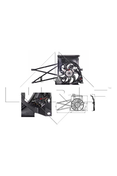 NRF Ventilator Radiator Opel Vectra B Vauxhall Vectra