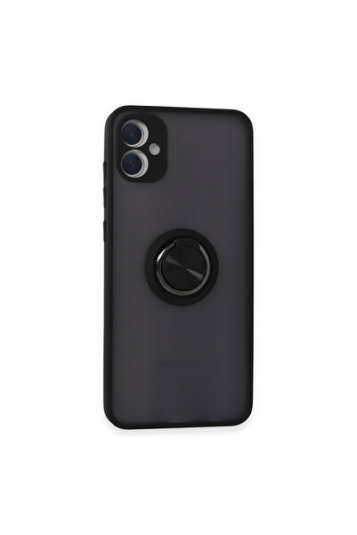 NewFace حافظة سامسونج جالاكسي A05 غطاء سيليكون مونتريال مع حلقة - أسود