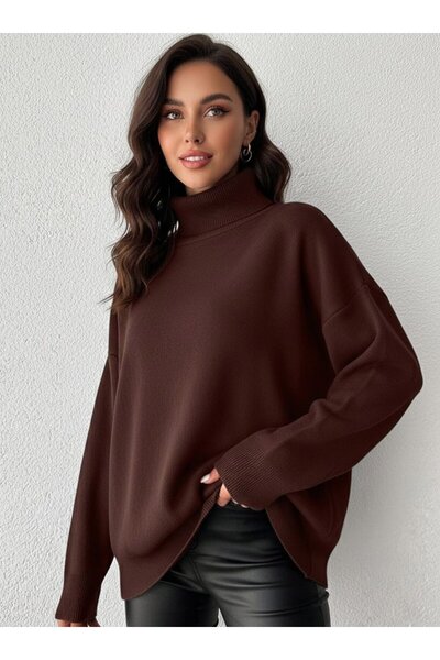 Por La Cara Knitwear Sweater - Brown -