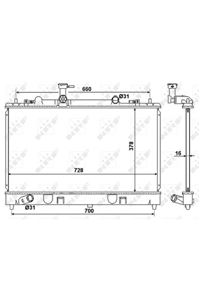 NRF Radiator Racire Motor Mazda 6