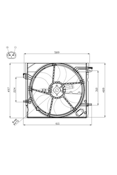 E-KRAFT Ventilator Radiator Nissan Qashqai 2 Renault Kadjar
