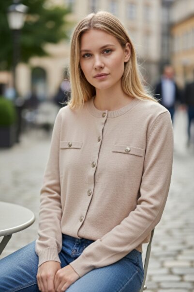 JM Fleto Pocketed Knit Cardigan