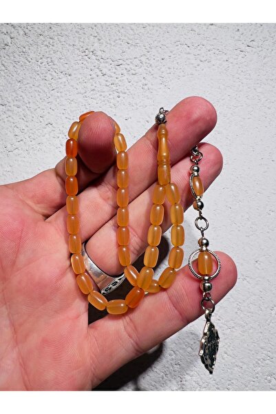 TTS TÜRK TESBİH SANATI سبحة من حجر العنبر الناري مقاس 4/7 مم