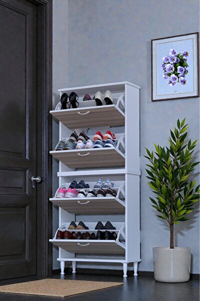 Eliusta Berry Cordoba 8 Raflı 4 Düşer Kapaklı Ayakkabılık 72 cm Genişlik x 16...