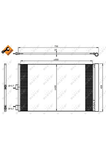 NRF Condensator Climatizare Mercedes-Benz A-Class/Cla Shooting Brake/Cla Cupe