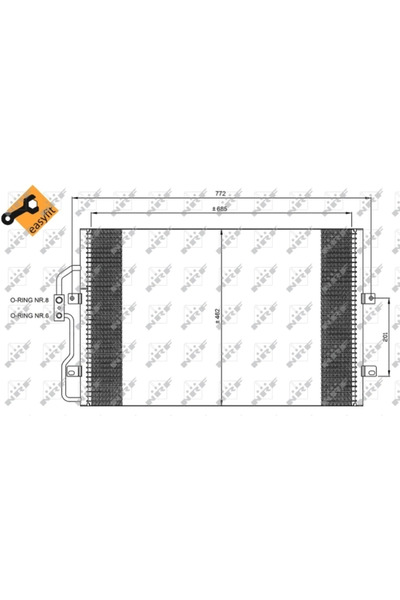 NRF Condensator Climatizare Citroen Evasion Microbus/Jumpy 1 Fiat Scudo Bus/U...
