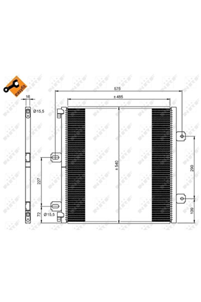 NRF Air Conditioning Condenser Renault Trucks Midlum