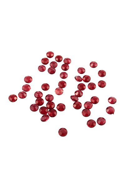 Serhat Aksesuar ve El İşçilik خرز أكريليك دائري بلون أحمر داكن مقاس 10 مم مع ...