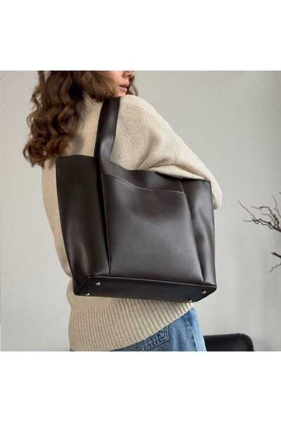 Barbaris Lüks Dokulu Geniş Hacimli El-Omuz Çantası