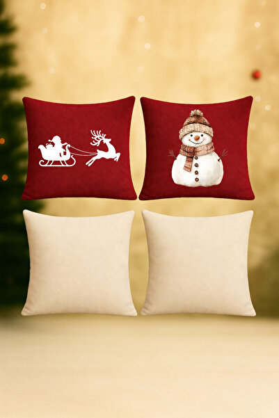 De'Vor Christmas Themed Throw Pillow Cover Set of 4