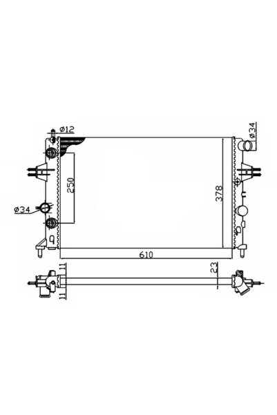 E-KRAFT Radiator Racire Motor Opel Astra G/Zafira A Microbus Vauxhall Astra M...