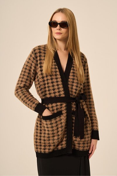 FTZ WOMEN Women's Crow's Feet Cardigan Biscuit 25250