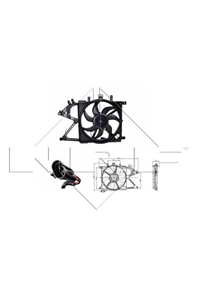 NRF Вентилатор за радиатор Opel Combo Ван/Просторен седан/Комбо