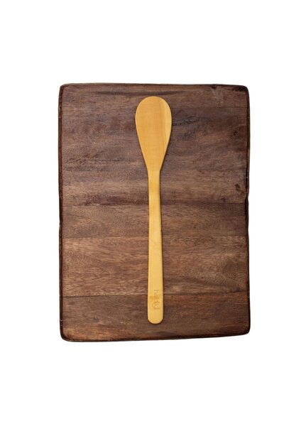 Hakiki Store Handmade Boxwood Oval Spatula 28 cm