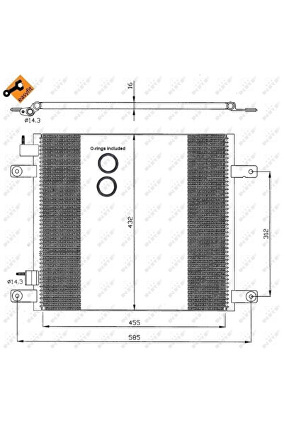 E-KRAFT Condensator Climatizare Daf 85 Cf/Cf 75/Cf 85